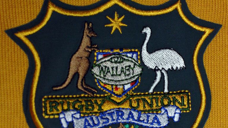 Picture showing the logo of the Australian rugby union team, taken 24 July 2007 in Paris. 