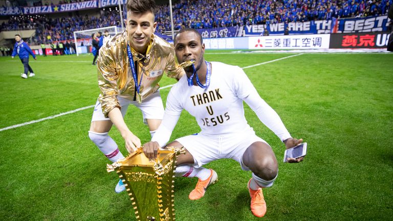 Odion Ighalo is on loan from Shanghai Shenhua 