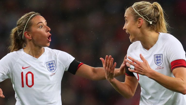 LONDON, ENGLAND - NOVEMBER 09:  during the International Friendly between England Women and Germany Women at Wembley Stadium on November 9, 2019 in London, England. (Photo by Catherine Ivill/Getty Images)