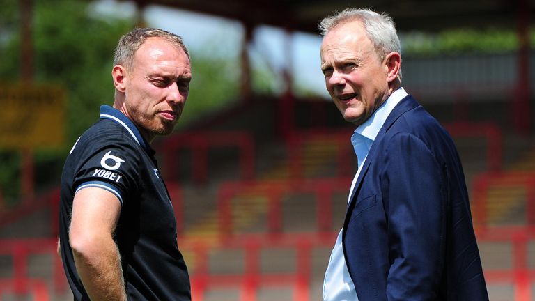 Swansea City manager Steve Cooper and chairman Trevor Birch