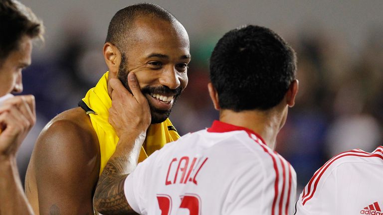 Cahill celebrates a win with New York Red Bulls in September 2012