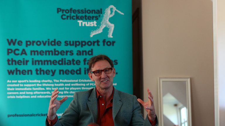 Tony Adams, founder of Sporting Chance, at the launch of the partnership with the Professional Cricketers' Association (PCA)