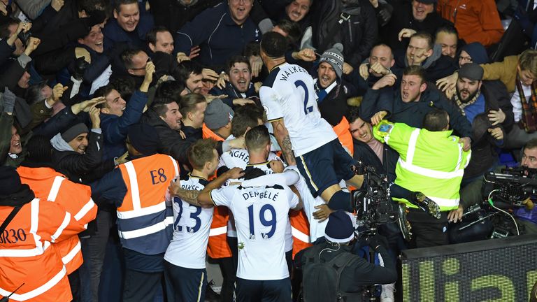 during the Premier League match between Tottenham Hotspur and Chelsea at White Hart Lane on January 4, 2017 in London, England.