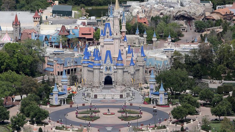The Walt Disney World Resort in Orlando, Florida pictured following the US lockdown