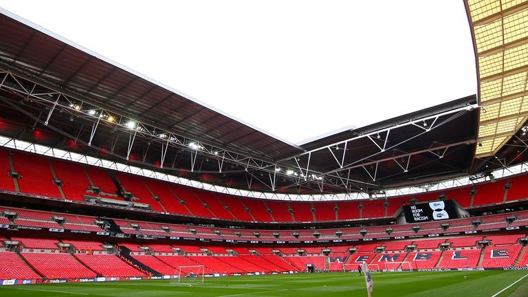 Wembley could stage games behind closed doors in an attempt to finish the 2019/20 season
