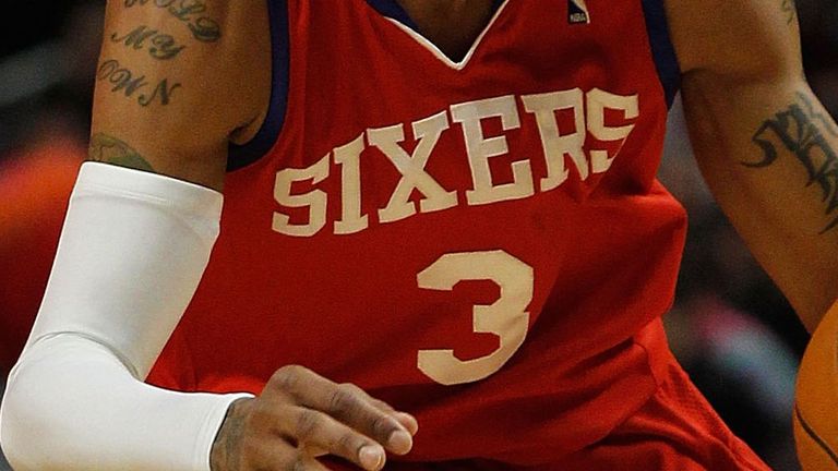 Allen Iverson's iconic No 3 76ers jersey