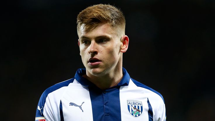Leicester's Harvey Barnes during his loan stay at West Brom