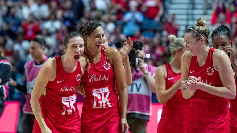 Rachel Dunn talks through one of netball's iconic moments when a packed house at the M&S Bank Arena chanted her name and roared her on court at the 2019 Vitality Netball World Cup