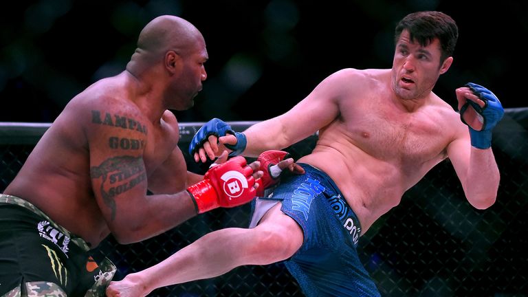 Chael Sonnen and Quinton Jackson threw down at Bellator 192 in January 2018