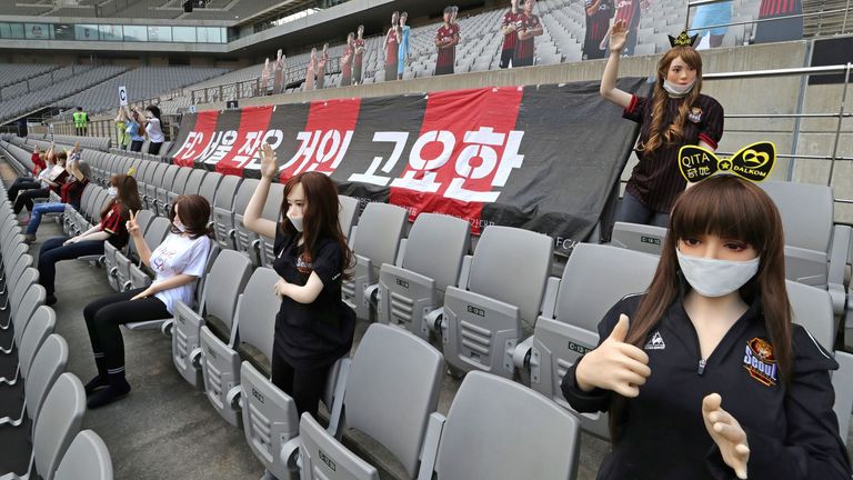 FC Seoul filled empty seats with sex dolls during their K-League match at the weekend