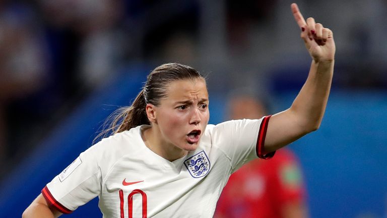 Fran Kirby of England Women during the World Cup Women match between England v USA at the Stade de Lyon on July 2, 2019 in Lyon France