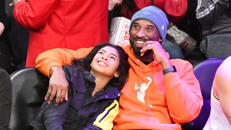 Kobe Bryant with daughter Gigi