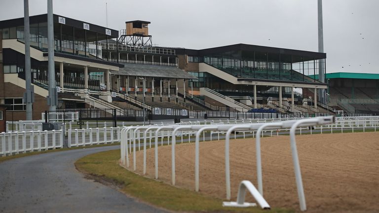 Newcastle racecourse will host flat races when the sport resumes on Monday