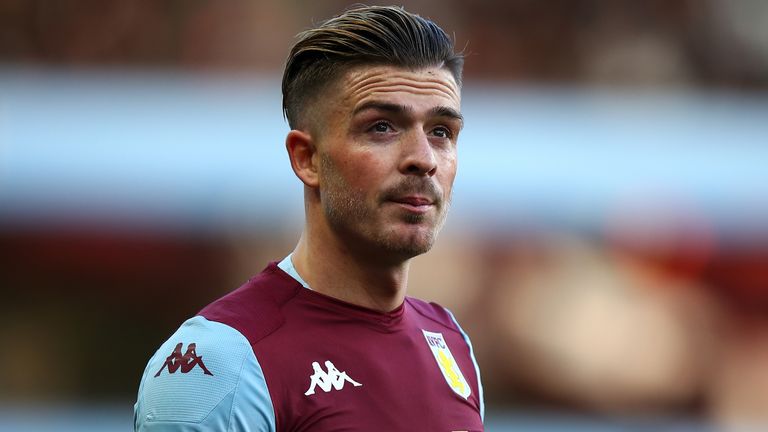 Jack Grealish during Villa vs Spurs in the Premier League at Villa Park