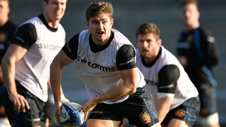 Exeter Chiefs&#39; Jack Maunder in training