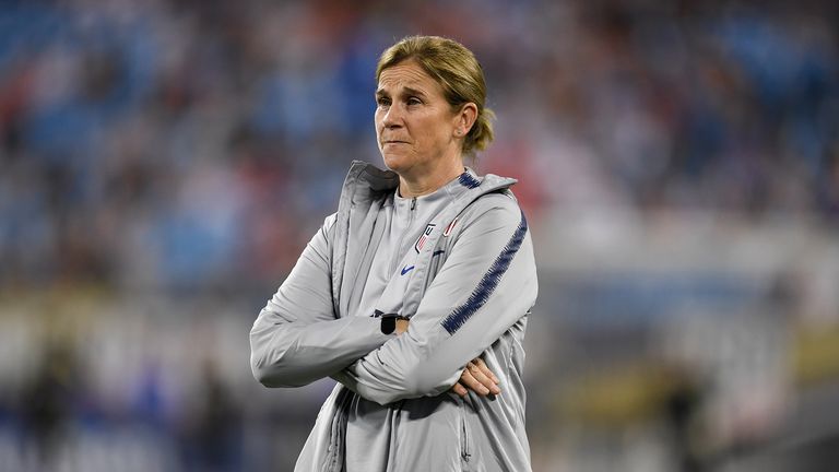 Jill Ellis Manager of the United States women&#39;s team prior to their game versus Korea Republic at Bank of American Stadium, on October 03, 2019 in Charlotte, NC.