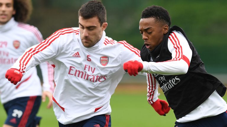 Joe Willock and Sokratis back in training for Arsenal