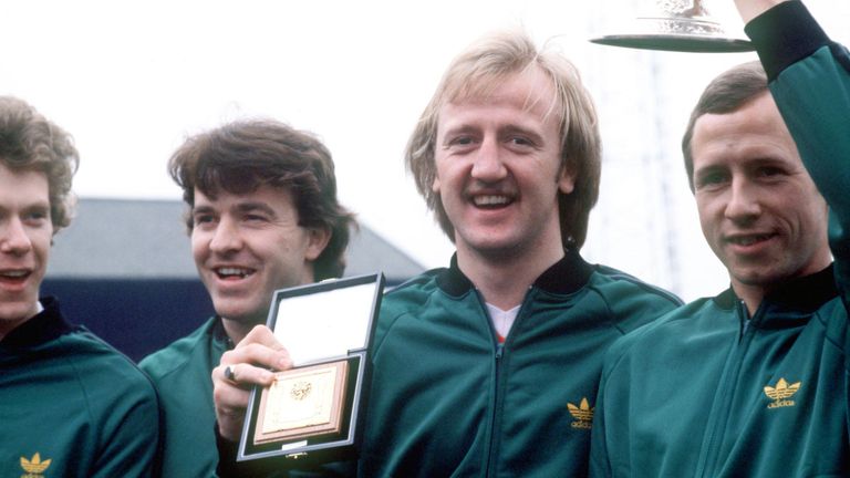 John Robertson, Kenny Burns and John McGovern of Nottingham Forest