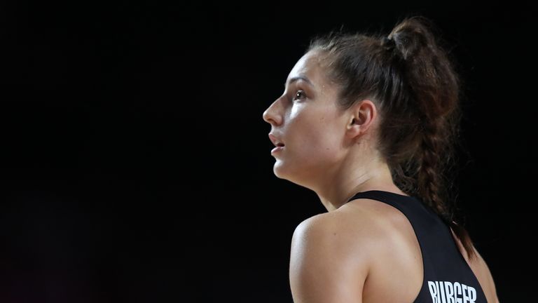 Karin Burger of the Silver Ferns at the Netball World Cup