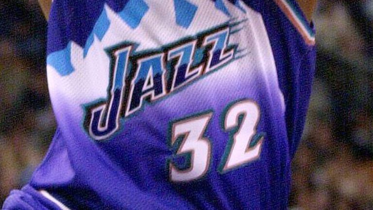 Karl Malone's famous No 32 Utah Jazz jersey