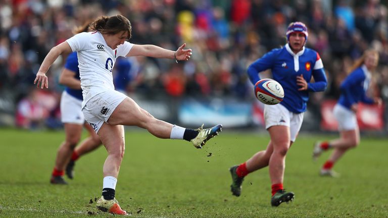 Katy Daley-McLean in action against France