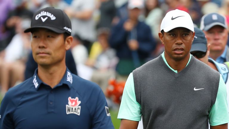 Kevin Na and Tiger Woods