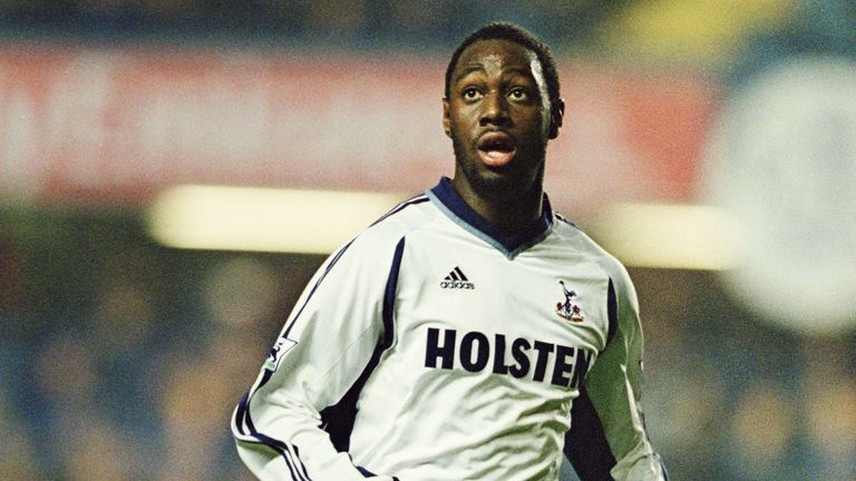 9 Jan 2002: Ledley King of Tottenham Hotspur in action during the Worthington Cup semi-final first leg match against Chelsea played at Stamford Bridge, in London. Chelsea won the match 2-1. \ Mandatory Credit: Ben Radford /Allsport