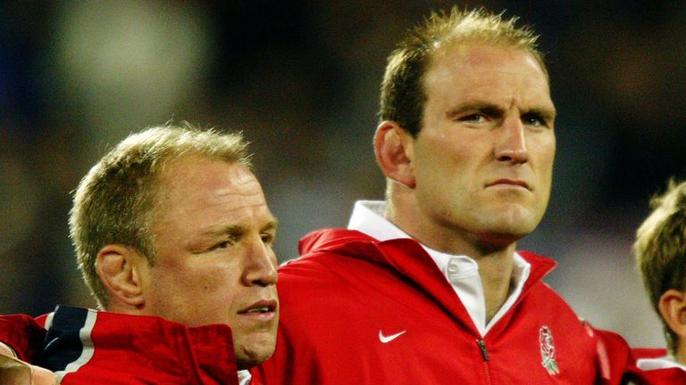 Lawrence Dallaglio (R) and Neil Back would both be sinbinned for England