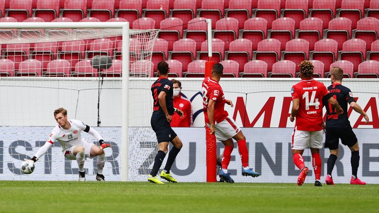 Timo Werner slots RB Leipzig into an early lead at Mainz