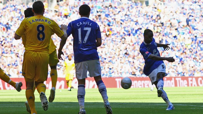 Louis Saha gave Everton the perfect start with the fastest FA Cup final goal