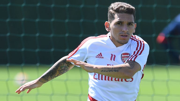 Lucas Torreira, Arsenal training