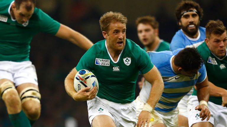 Luke Fitzgerald in action for Ireland during the 2015 Rugby World Cup