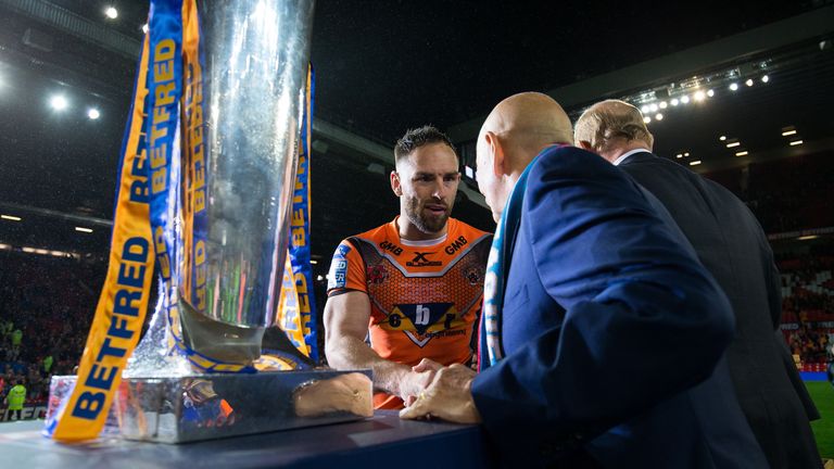 Picture by Alex Whitehead/SWpix.com - 07/10/2017 - Rugby League - Betfred Super League Grand Final - Castleford Tigers v Leeds Rhinos - Old Trafford, Manchester, England - Castleford's Luke Gale. Fred Done.