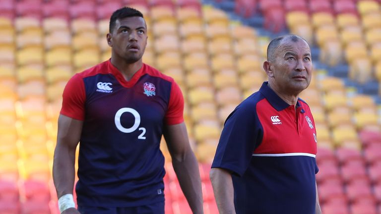 duirng the England captain's run held at the Suncop Stadium on June 10, 2016 in Brisbane, Australia.