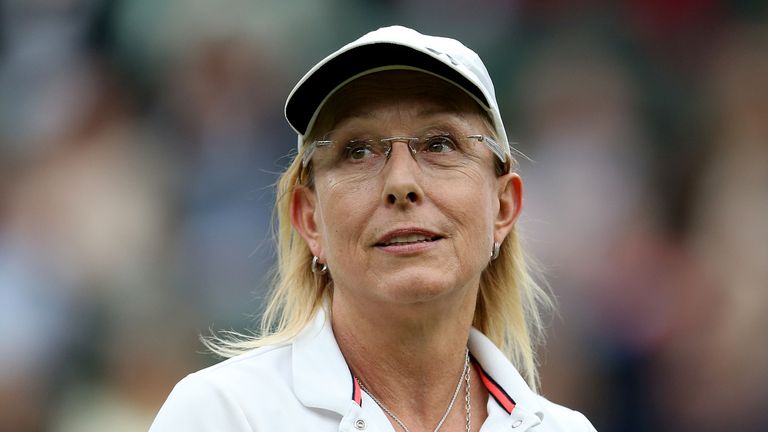 Tennis legend Martina Navratilova says she is missing Wimbledon