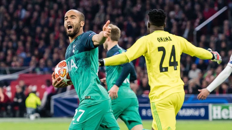 Lucas Moura hat-trick downs Ajax as Tottenham reach Champions League f