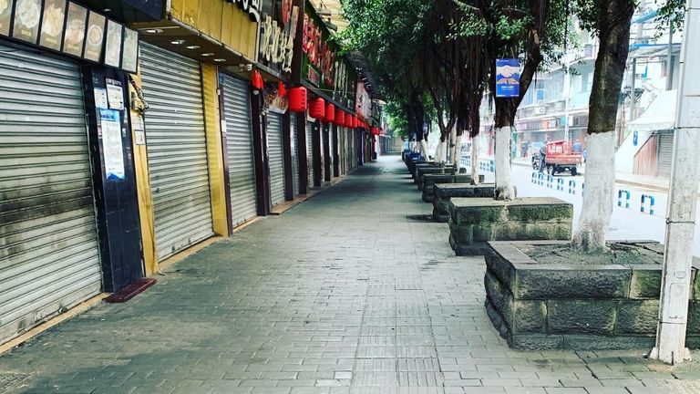 Streets of Chongqing during lockdown, March 2020