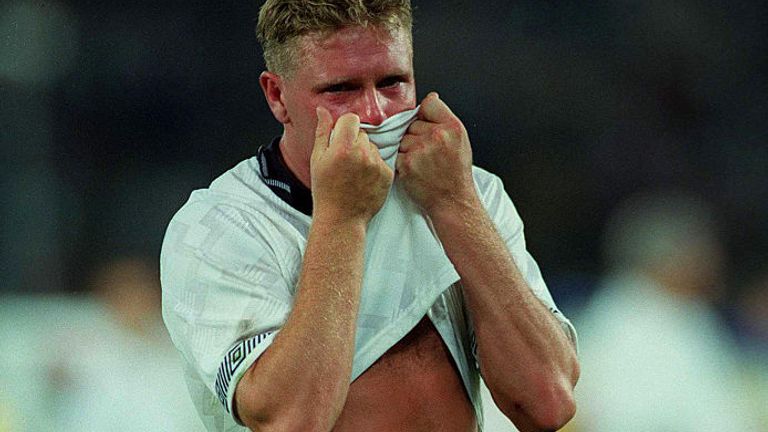 Gascoigne became a hero to England football fans at the Italia 90 World Cup