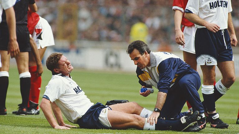 Gascoigne's career trajectory was altered when he was badly injured in the 1991 FA Cup final
