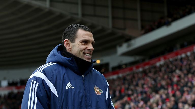 SUNDERLAND, ENGLAND - MARCH 14:  Manager Gustavo Poyet of Sunderland looks on during the Barclays Premier League match between Sunderland and Aston Villa at Stadium of Light on March 14, 2015 in Sunderland, England.  (Photo by Jan Kruger/Getty Images)