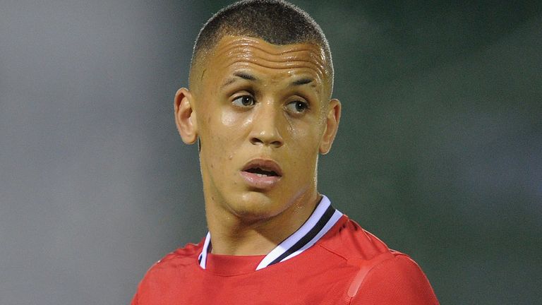 Ravel Morrison during the Carling Cup fourth round match between Aldershot Town and Manchester United at the EBB Stadium, Recreation Ground on October 25, 2011 in Aldershot, England.