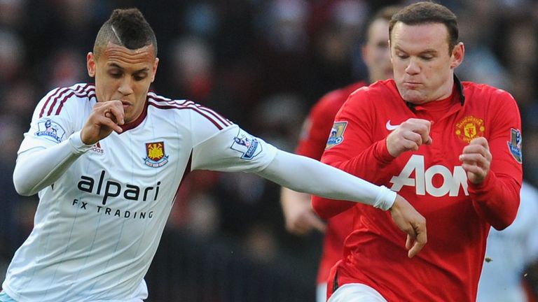 during the Barclays Premier League match between Manchester United and West Ham United at Old Trafford on December 21, 2013 in Manchester, England.