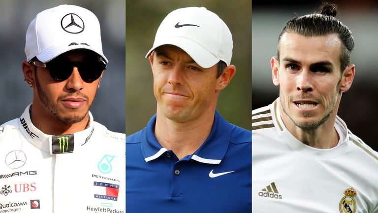 Lewis Hamilton, Rory, McIlroy and Gareth Bale
