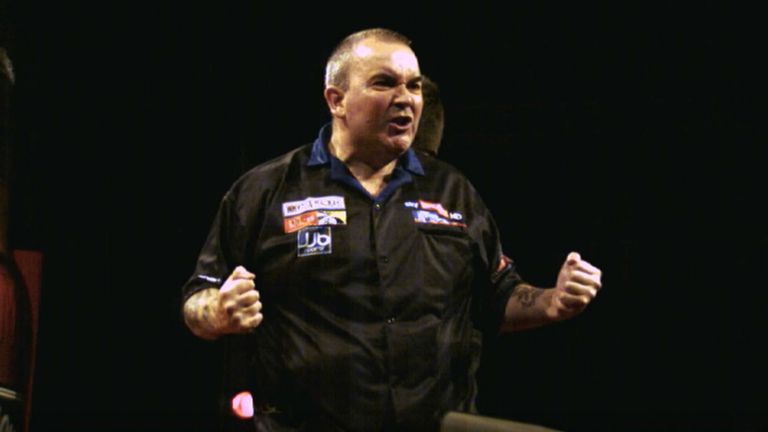 Phil Taylor hits his second nine darter against James Wade