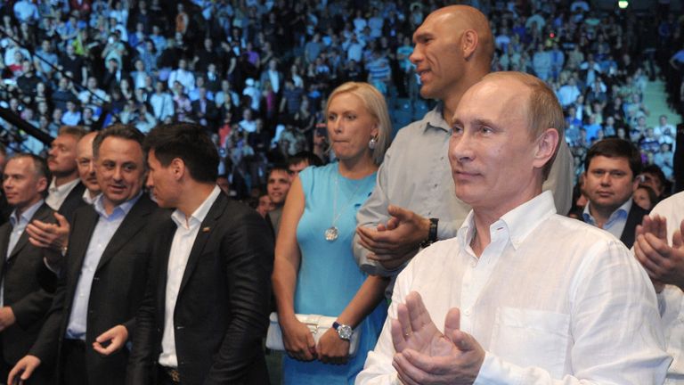 Valuev with Vladimir Putin