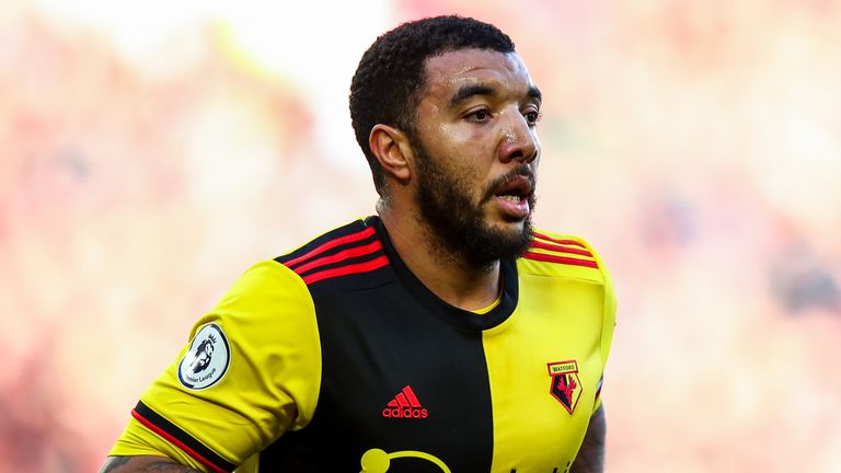 Watford's Troy Deeney during the Premier League match against Liverpool