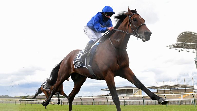 Ghaiyyath ridden by William Buick wins the Hurworth Bloodstock Coronation Cup Stakes at Newmarket 