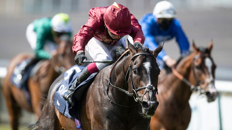 Kameko ridden by Oisin Murphy wins the Qipco 2000 Guineas at Newmarket Racecourse. PA Photo. Issue date: Saturday June 6, 2020. See PA story RACING Newmarket. Photo credit should read: Edward Whitaker/PA Wire