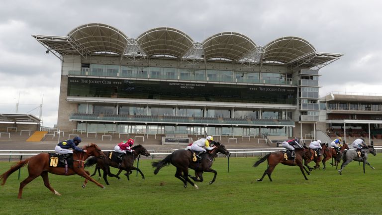 The grandstand at Newmarket on Thursday