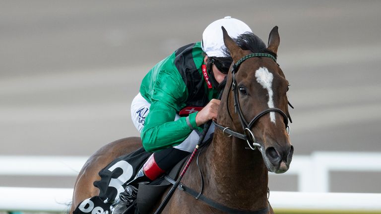 Limato ridden by Adam Kirby wins the Betway Criterion Stakes at Newmarket Racecourse